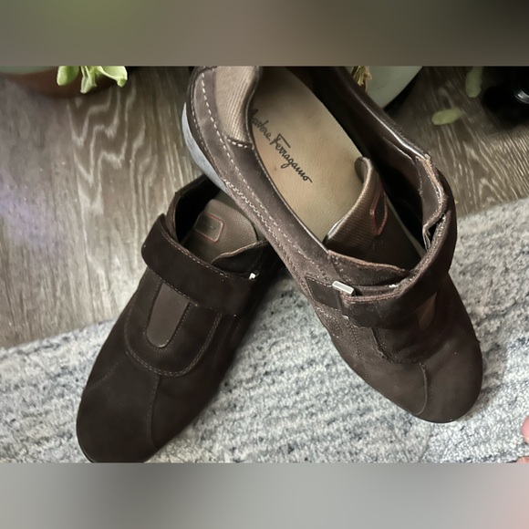 Salvatore Ferragamo Dark Brown Sneakers, size 9 - Picture 2 of 4